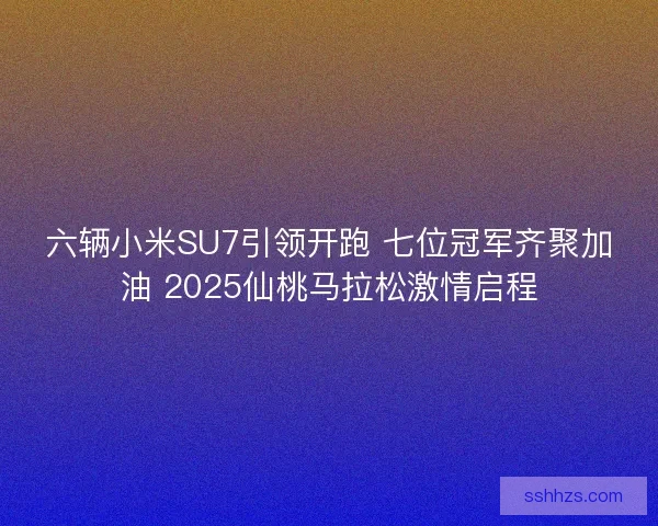六辆小米SU7引领开跑 七位冠军齐聚加油 2025仙桃马拉松激情启程